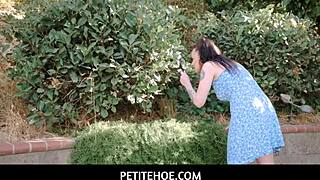 PETITE BUSTY 18+ TEEN POUNDED ROUGH WITH DEEPTHROAT AND HANDJOB!