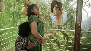 Desi lovers exchange tender kisses and intimate foreplay caresses