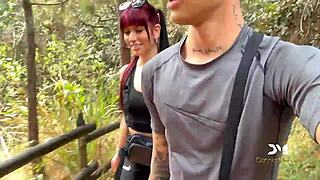 Latin Lovers Danner Mendes And Yenifer Chacon Sneak Forest Fuck Quickie