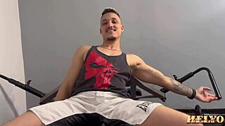 personal trainer pounds my ass while dominating my girlfriend in lingerie