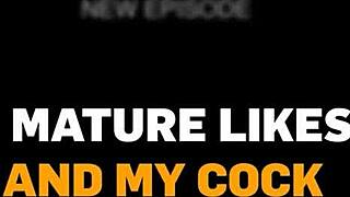 mature french cougar seduces with shaved coffee cunt craving