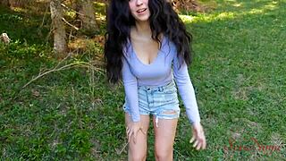 hey influencer, lost from hubby in woods? now you're bending over for my thick cock