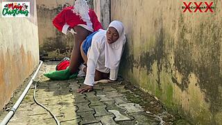 Africa Santa Caught Pounding Horny Ebony Neighbors Big Ass Tits Full Hardcore Outdoor Video