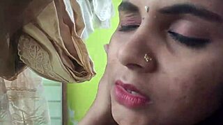 Desi lovers exchange tender kisses and intimate foreplay caresses