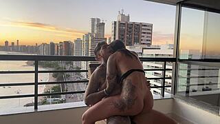 Sweetly riding until his sunset burst