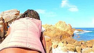 i lick every drop off his cock on our secret beach!