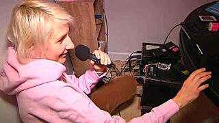 Tv cribs girl strips then fucks hard after filming