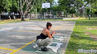 Busty Milf Silvana Lee Watches Fitness Guy Then Fucks Him Hard in Park Angelcruzxx