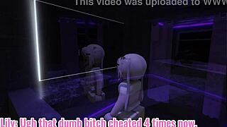 Sexy girlfriend cheats bent over doggystyle sucking friend's cock for hardcore revenge