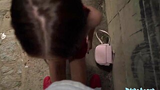 Skinny Russian Fucked Hard in Public POV