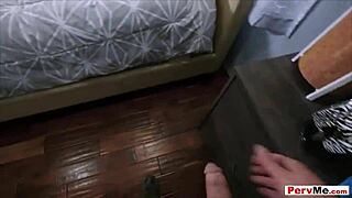 Caught Red-Handed Sniffing Sultry Milf's Lacy Panties Secretly