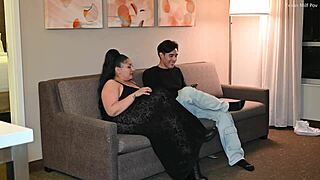 horny milf teases with big tits before wild pov ride