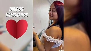 Hubby Watches Lover Bang Busty Brunette's Big Tits!