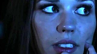 Hey babe, that pretty brunette's shaved pussy drips with cum after our couch pounding