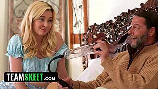 Intense young pussy wrecked by old cock and pump