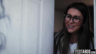 petite babe tribs and licks hairy classmate pussy intimately