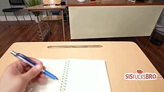 Hot teacher joins students for wild detention threesome