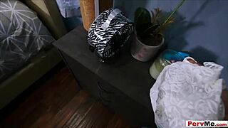 Caught Red-Handed Sniffing Sultry Milf's Lacy Panties Secretly