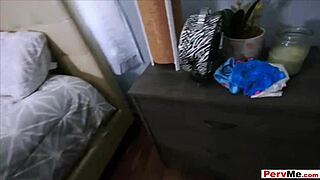 Caught Red-Handed Sniffing Sultry Milf's Lacy Panties Secretly