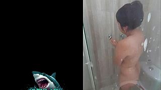 Mi Vecina SHOWS OFF her wild SHOWER SEX skills up close
