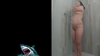 Mi Vecina SHOWS OFF her wild SHOWER SEX skills up close