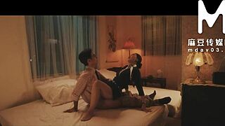 Young married asian wife rides cock passionately on wedding night