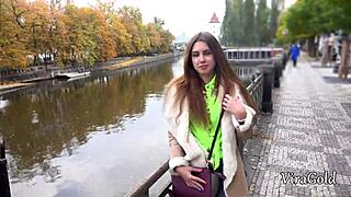 pretty skinny babe sucks cock for facial cumshot 💦😍