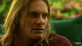 milf lesbian eagerly licks blonde's shaved pussy after deep listening