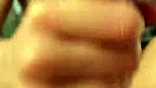 my blonde girlfriend's close-up handjob milks my cum day 45