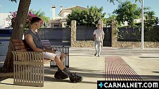 Photographer Apolo Adrii picks up twink Hugo Dupree for bareback domination photoshoot fuck