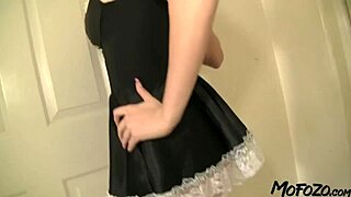 18 year old maid chokes on sloppy deepthroat for huge facial