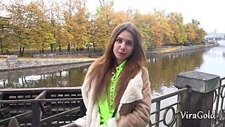 pretty skinny babe sucks cock for facial cumshot 💦😍