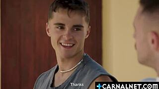 Photographer Apolo Adrii picks up twink Hugo Dupree for bareback domination photoshoot fuck