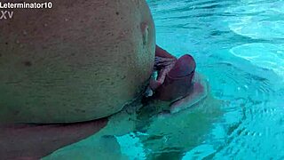Amateur Cock Jerking Intensifies In Outdoor Swimming Pool