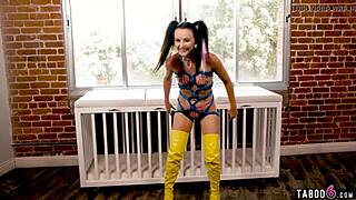 Rough Bondage Sex with Tied Up Colorful Petite Slut Danni Rivers