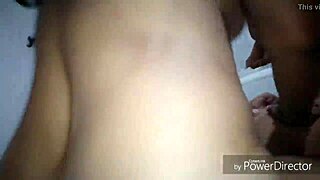 Telecom girl stuck clinging to bed's edge helplessly