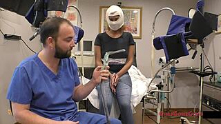 taylor ortega's backstage hospital exam turns into anal fingering frenzy