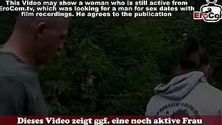 skinny german babe gets outdoor pounding by older stud