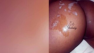 starbaby covered in cum after giving her pussy to stud