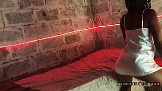 i tease with vibrator as ebony babe