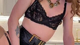 wild crossdresser iskra explodes in amazing cumshot frenzy