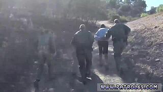 Police strip search turns into wild outdoor teen sex romp