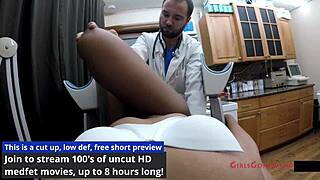 taylor ortega's backstage hospital exam turns into anal fingering frenzy