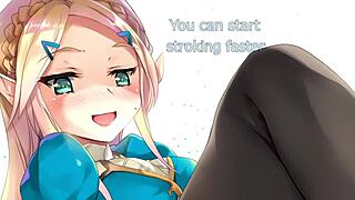 Princess Zelda Delivers Detailed Jerk Off Instructions in Translated JOI