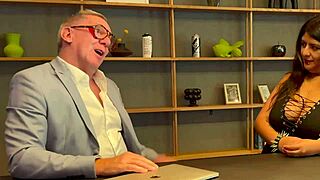 mistress april punishes slave with latex stockings, heels, and toe humiliation