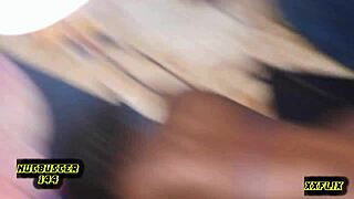 horny bbw ebony milf neighbor begs for doggystyle creampie pounding inside