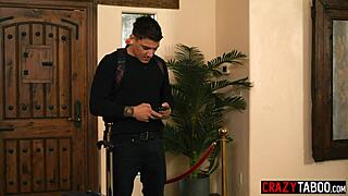 big tits latina bends over for rough pounding while lucky guy gets deep blowjob