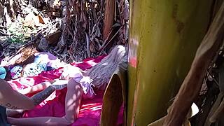 i fucked the hot redhead sex doll outdoors