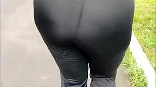 Exhibitionist Mature Flashes Big Tits In Miniskirt No Panties Voyeur Stroll