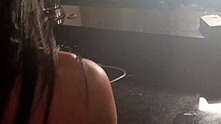 two amateur friends fucked hard post-party with mouth cumshots backstage